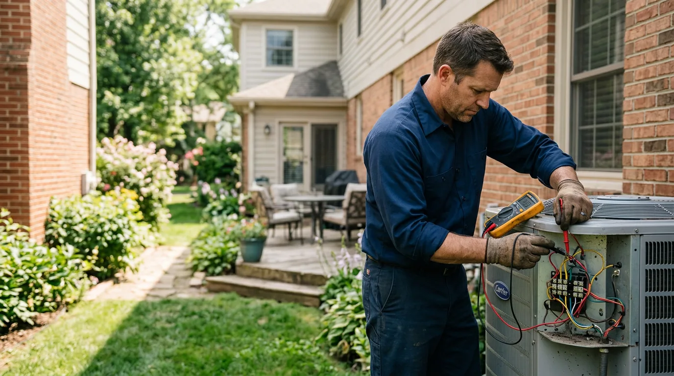 HVAC technician working near Kings Park, NY